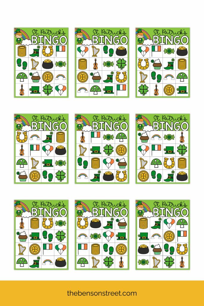 A bunch of unique bingo cards for a free printable party game