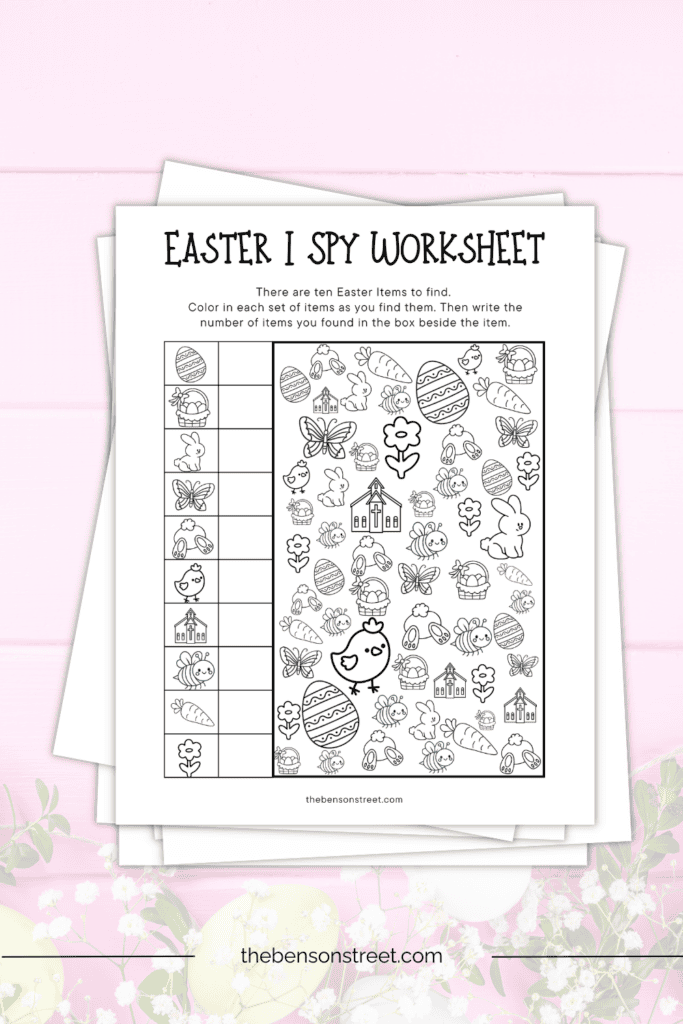 A free printable Easter coloring worksheet