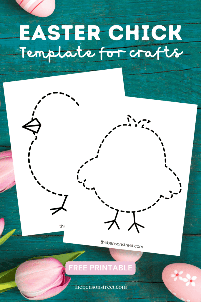 Easter Chick Template for crafts free printable