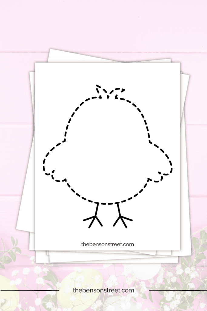 Make a cute paper baby chick with this printable template