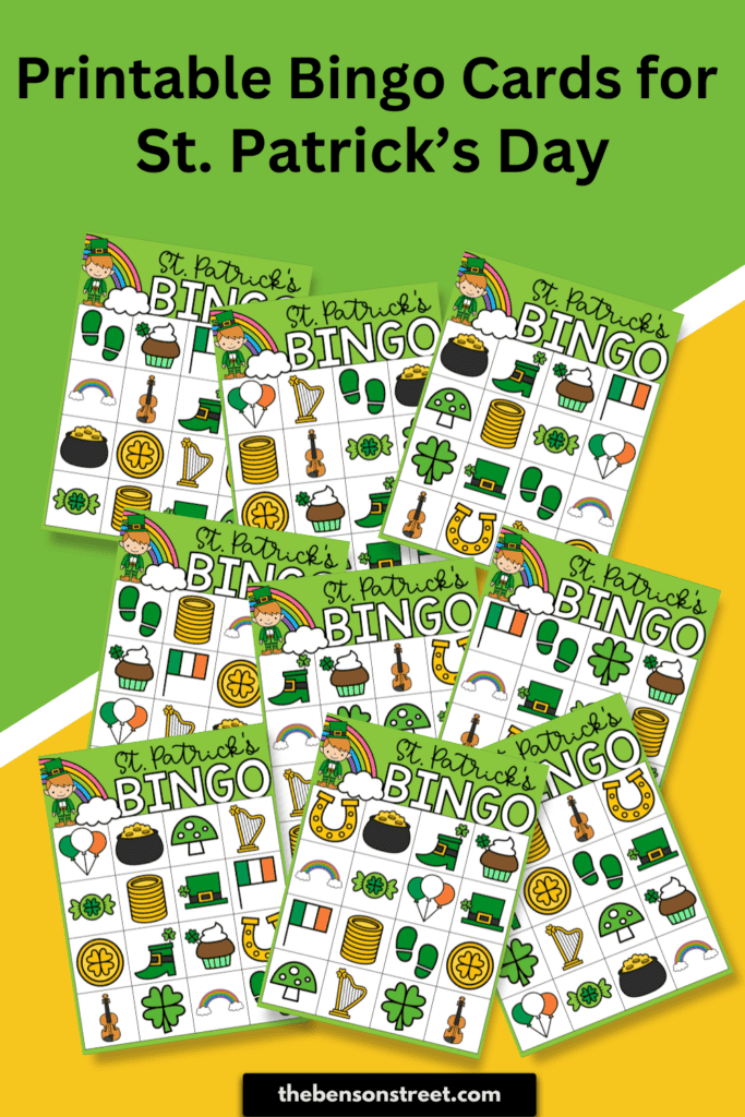 Printable Bingo Cards for St. Patrick's Day