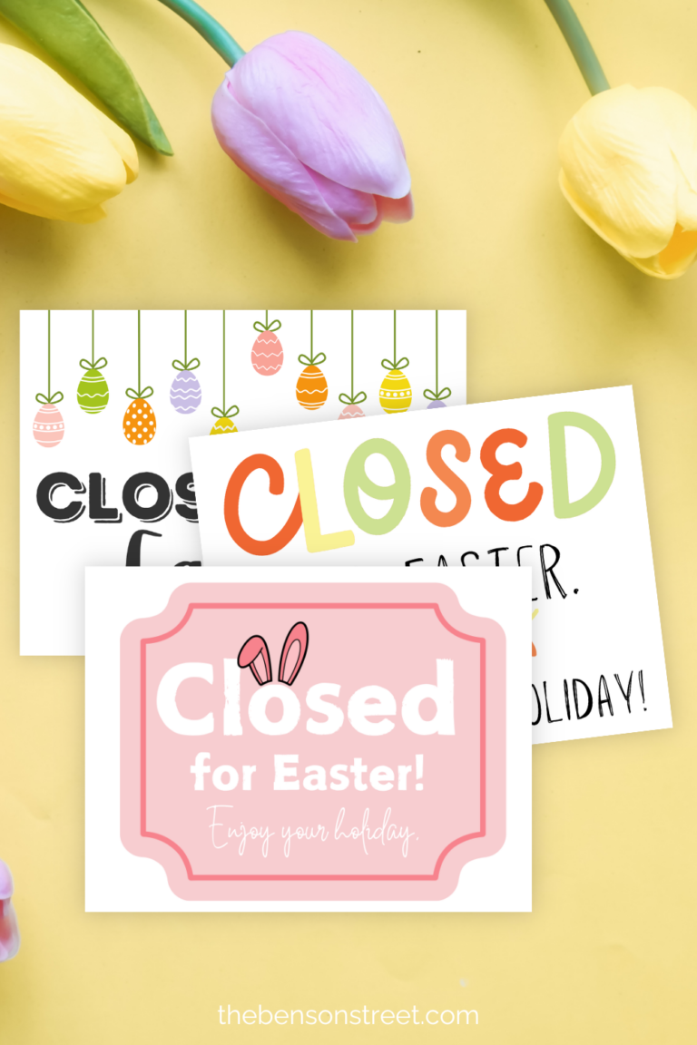 Three signs to hang when you are closed for the Easter holiday