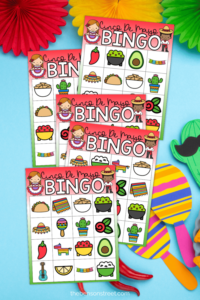 A stack of free printable bingo game cards for a fiesta
