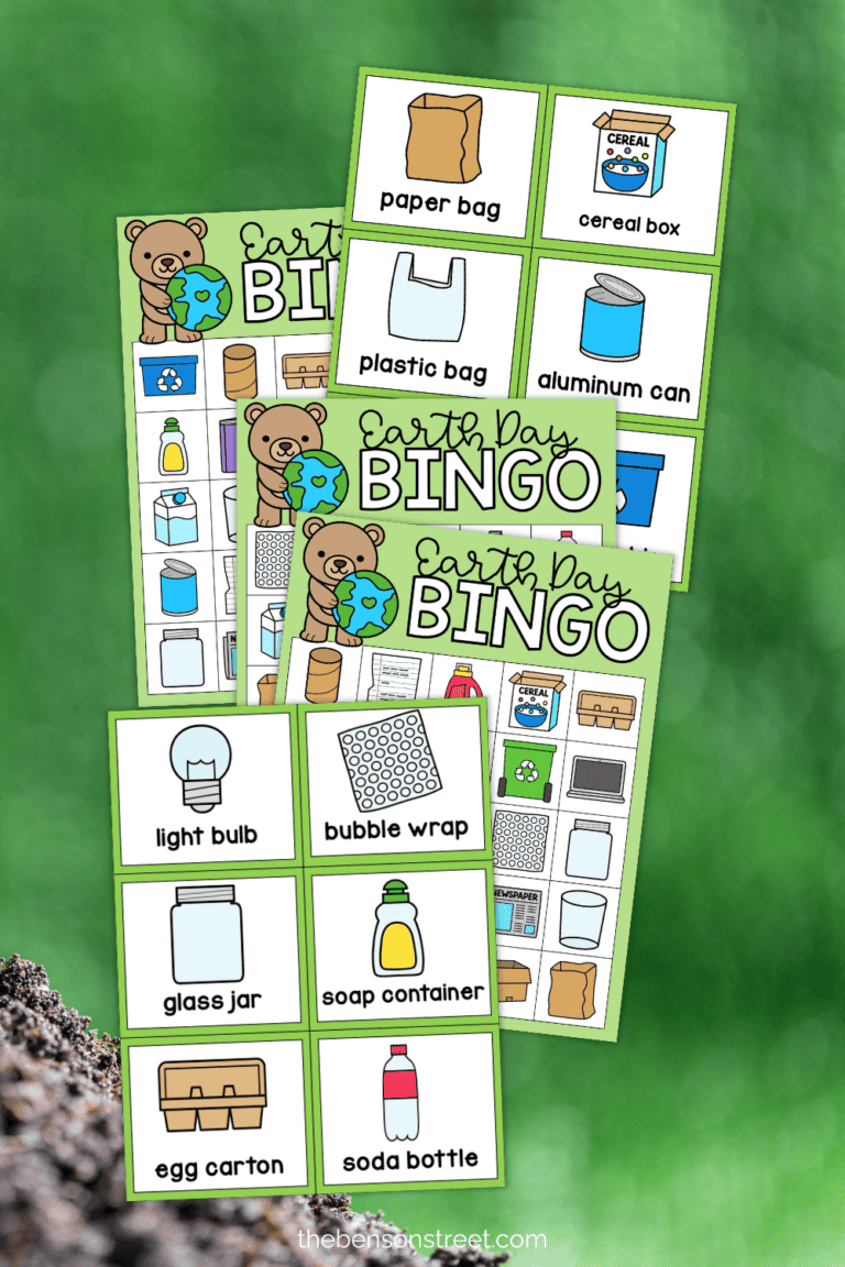 Earth Day Bingo Unique Boards in a free printable set