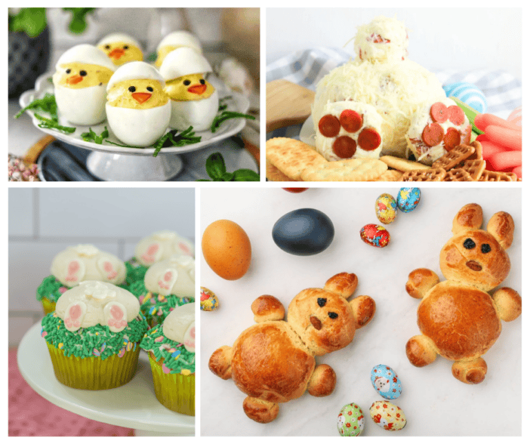 a collage of easter food ideas