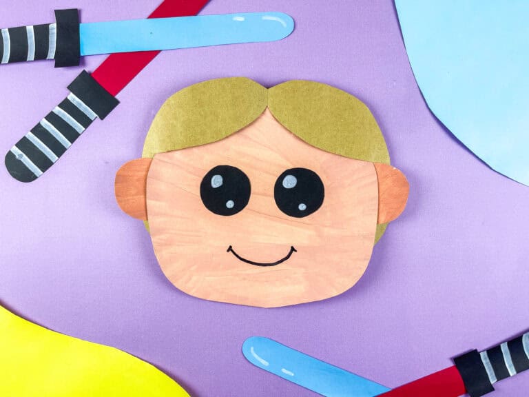 Finished Luke Skywalker Paper Plate Craft