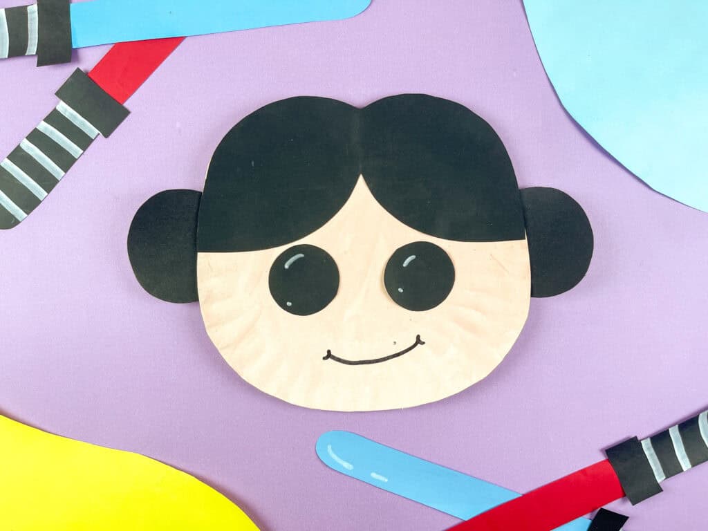 Finished Princess Leia Face Paper Craft