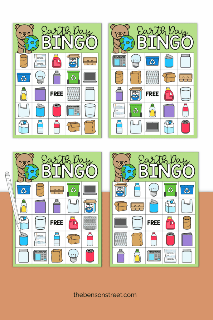 Free Printable Earth Day Bingo Game for April 22nd