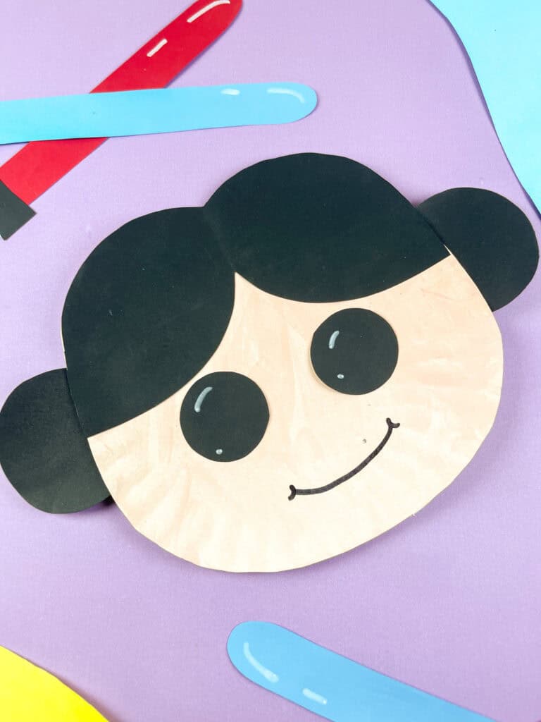 How to make a leia organa paper plate craft