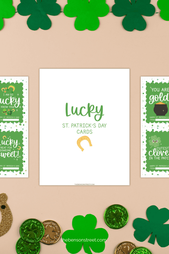 Lucky Cards for St. Patrick's Day Gifts free printable