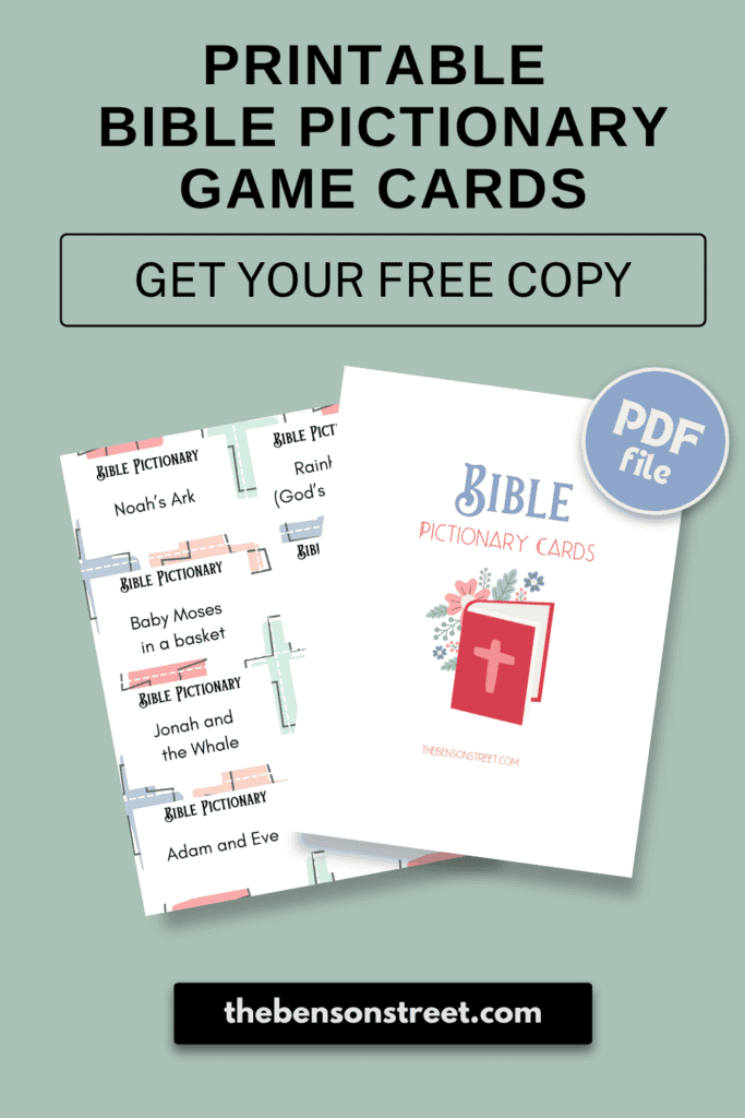 Printable Bible Pictionary Game Cards Free PDF File