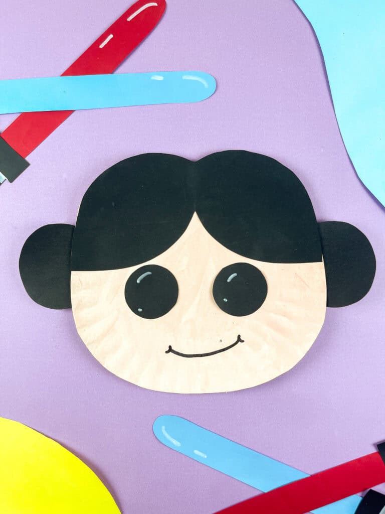 Simple to make Star Wars Paper Plate Leia Craft