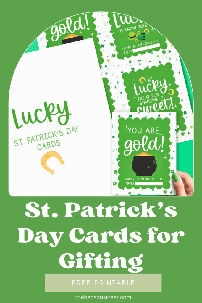 St. Patrick's Day Cards for Gifting Free Printable