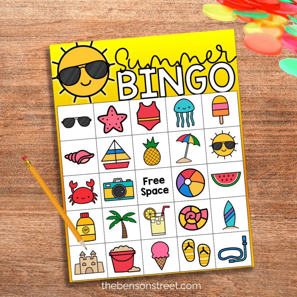 Summer Bingo Boards free to print