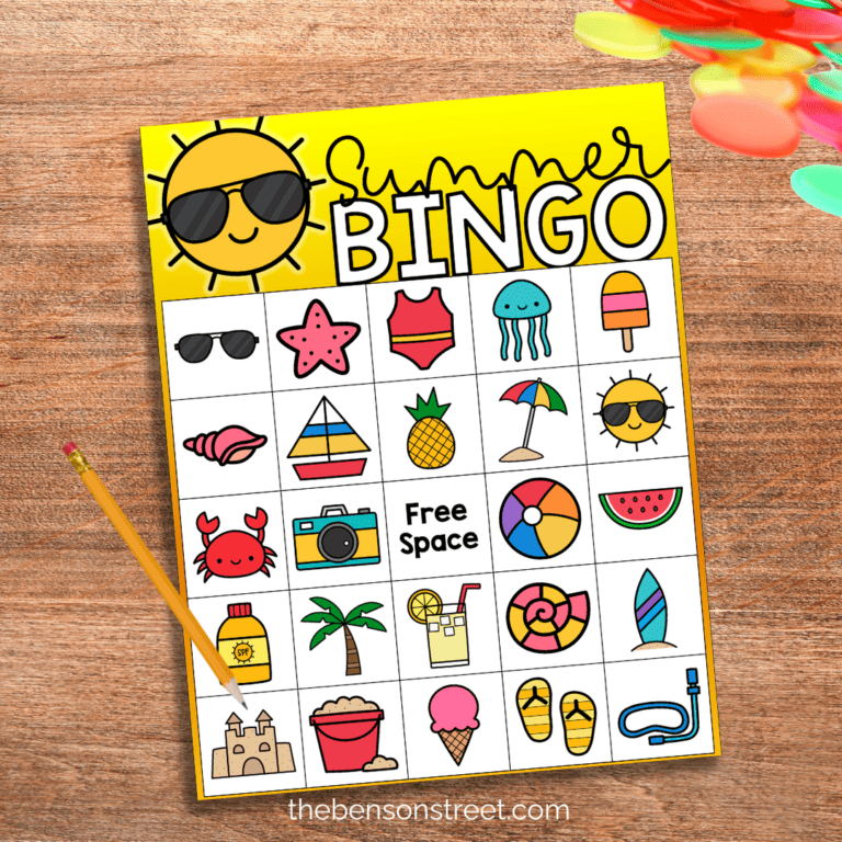 Summer Bingo Boards free to print