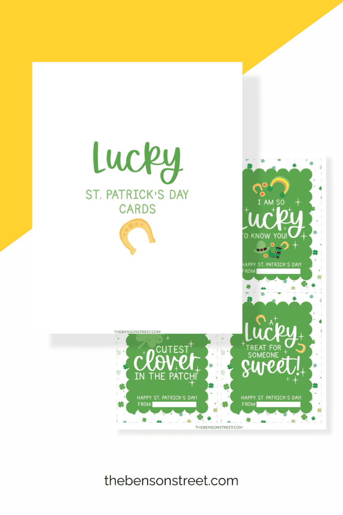 Two pages of St. Patrick's Day Cards to print and gift