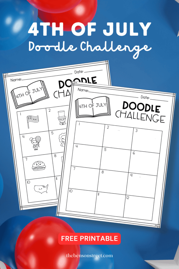 4th of July Doodle Challenge Free Printable Download