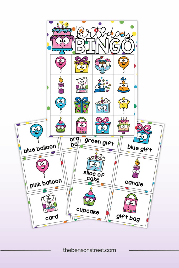 Adorable Birthday Bingo Boards and Game Free Printable