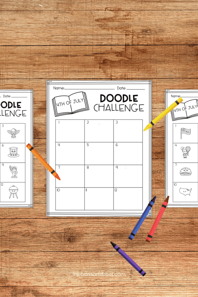 Draw patriotic 4th of July doodles with a drawing challenge 