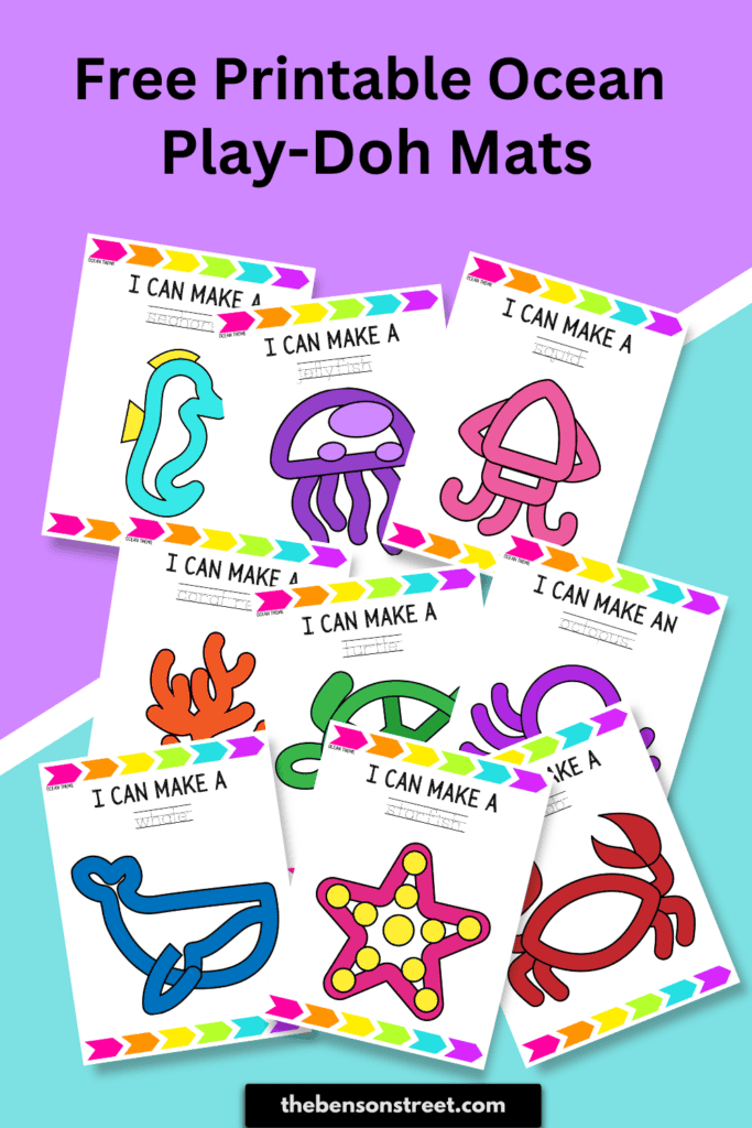 Free Printable Ocean Play-doh Mats