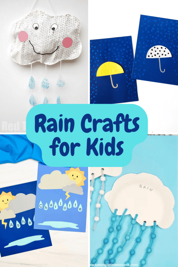 Rain Crafts for Kids Collage image