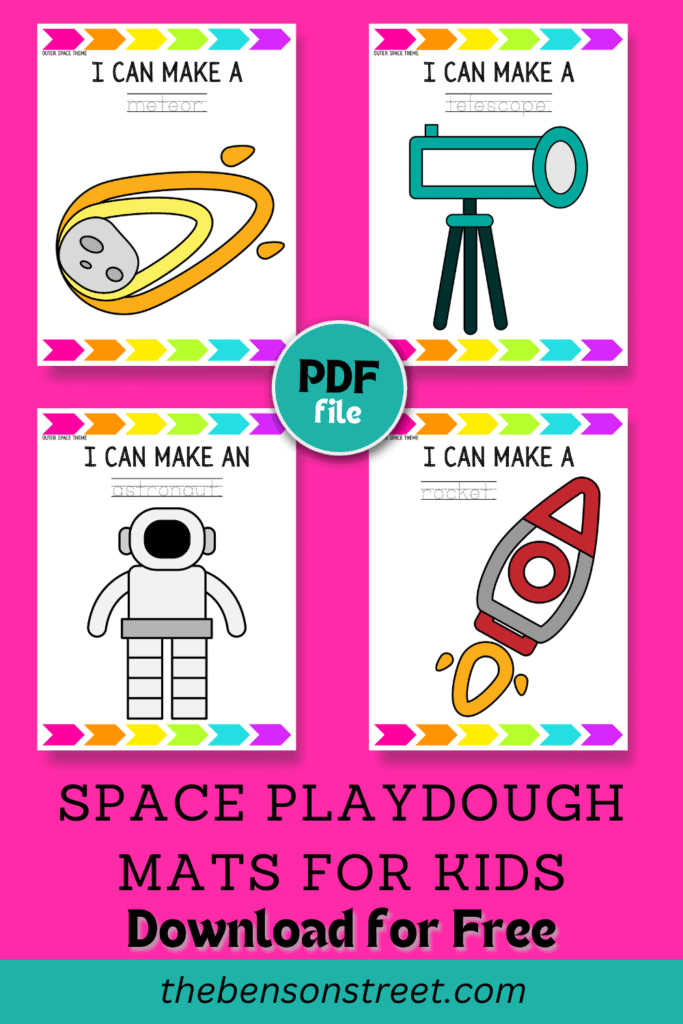 Space Playdough Mats for Kids Download for Free