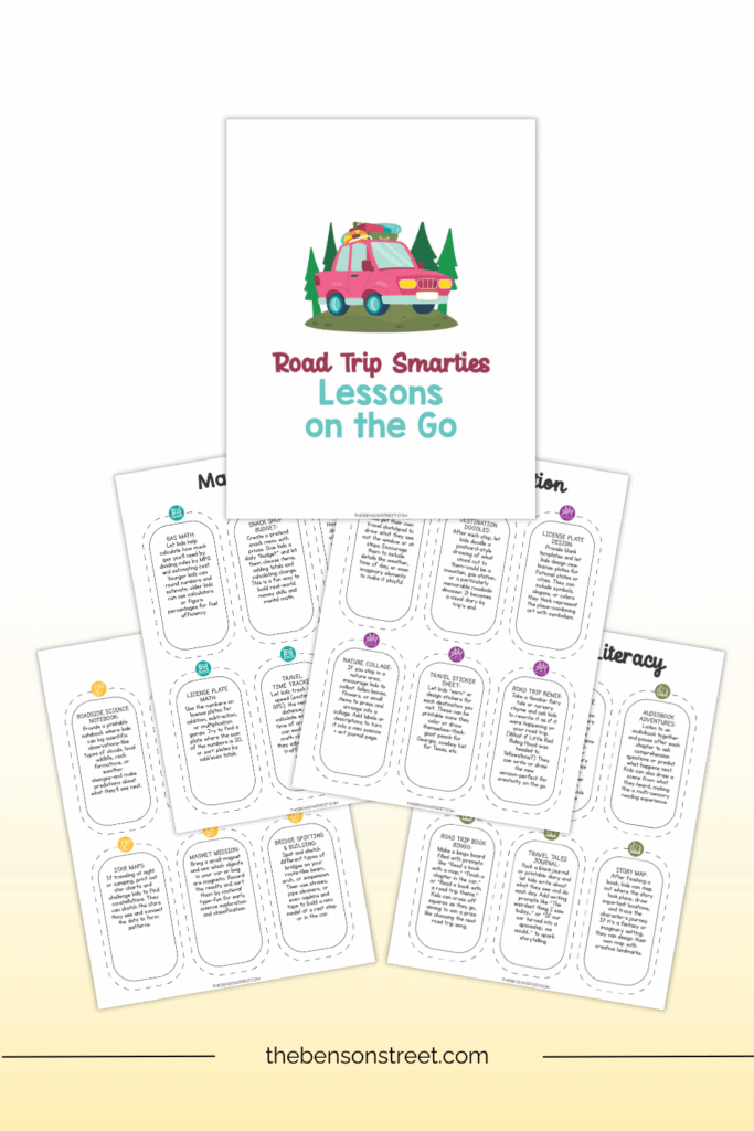 Take learning on the go with your next road trip with this free printable