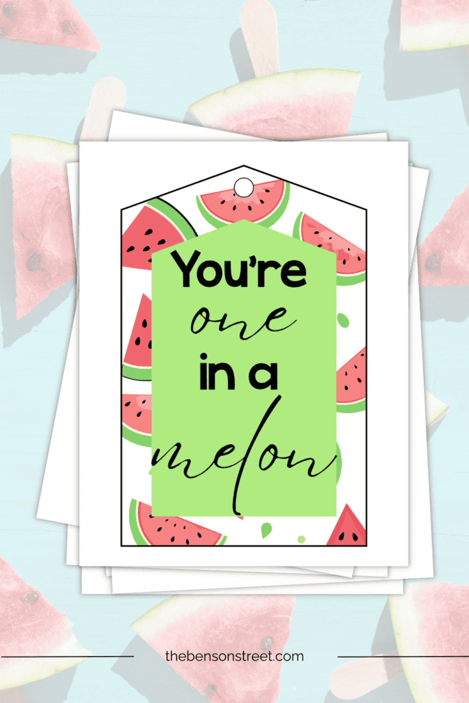 You're one in a melon giant gift tag