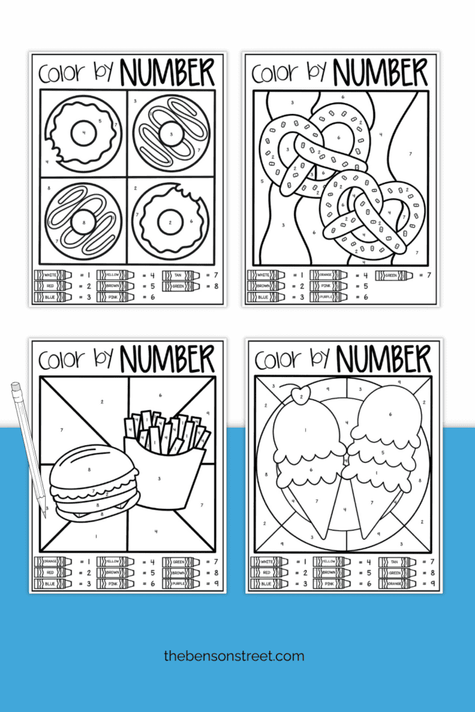 Free printable coloring pages with food themes