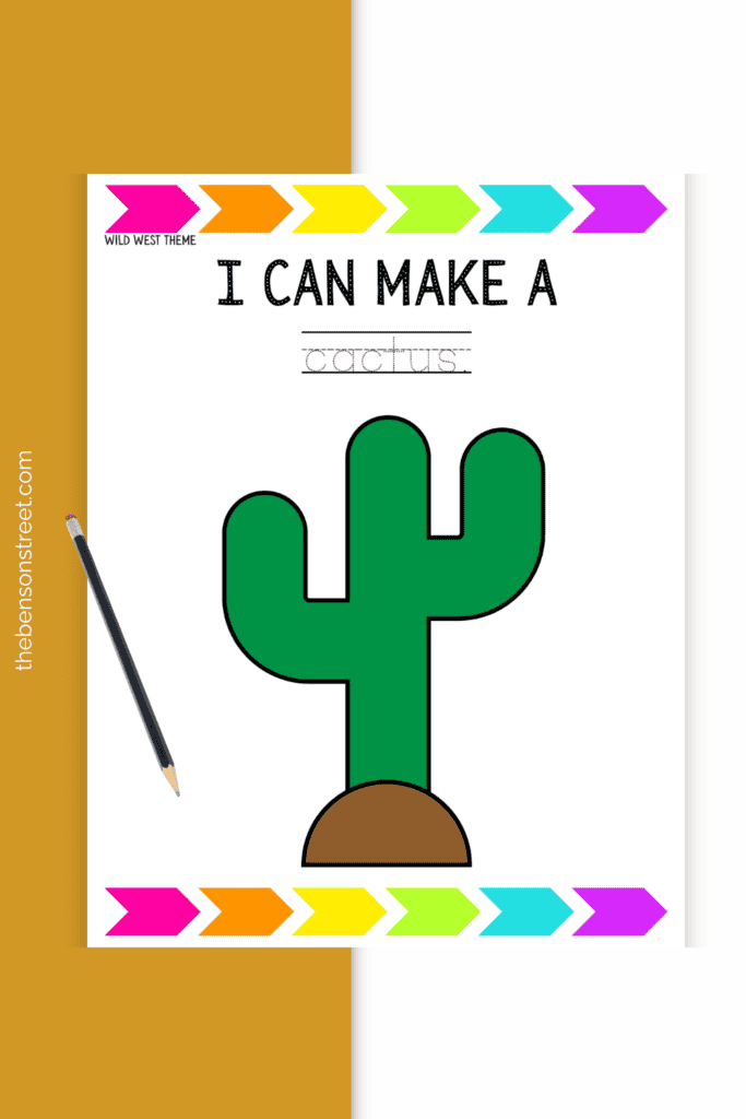 I can make a cactus western themed playdough mat