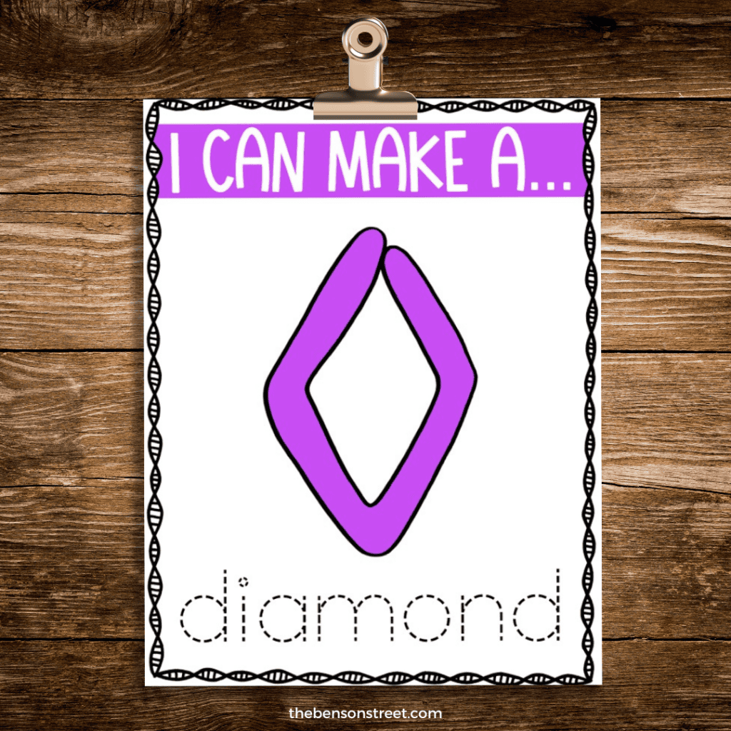 I can make a diamond out of playdough free printable 