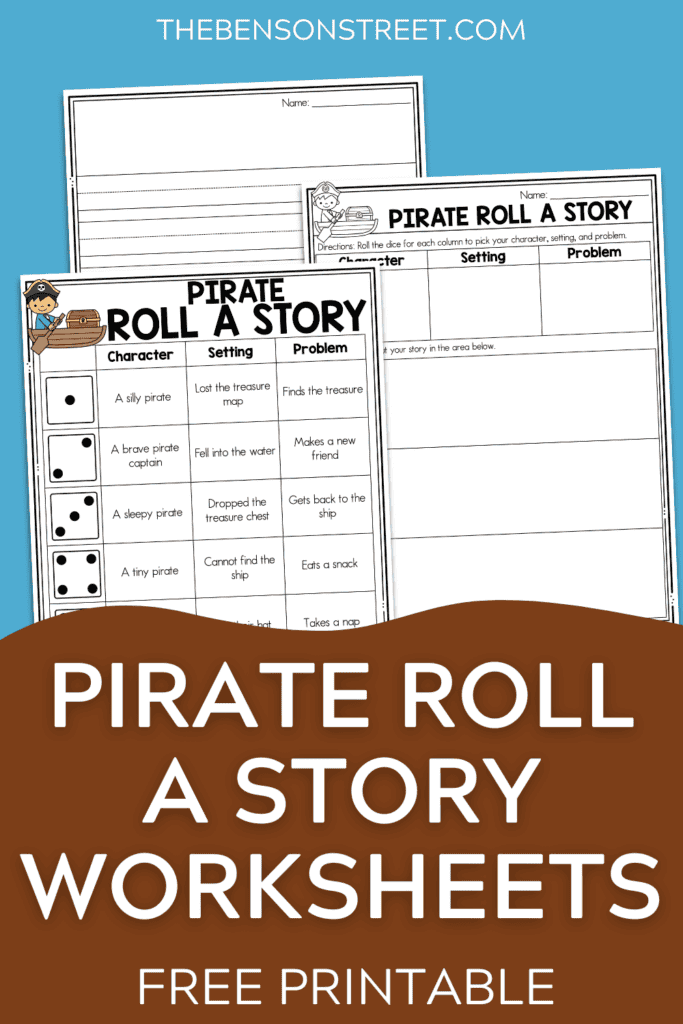 Pirate Roll a Story Worksheets Free Printable