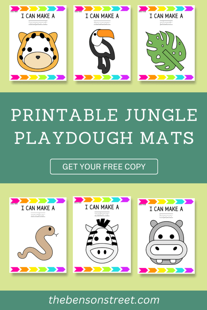 Printable Jungle Playdough Mats get your free copy