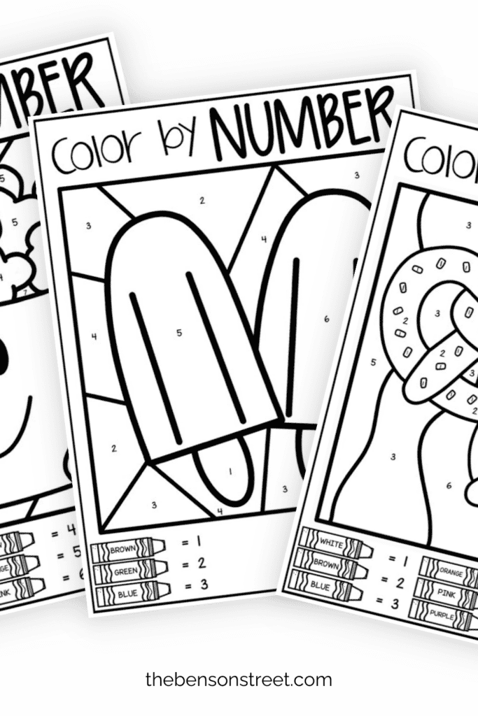 Snacks Coloring Pages in a fanned out stack
