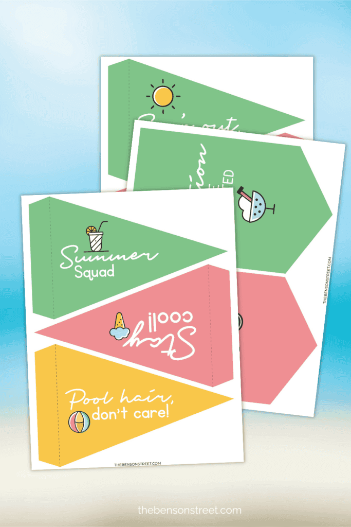 Summer Game Night Decorative Flags for a game night