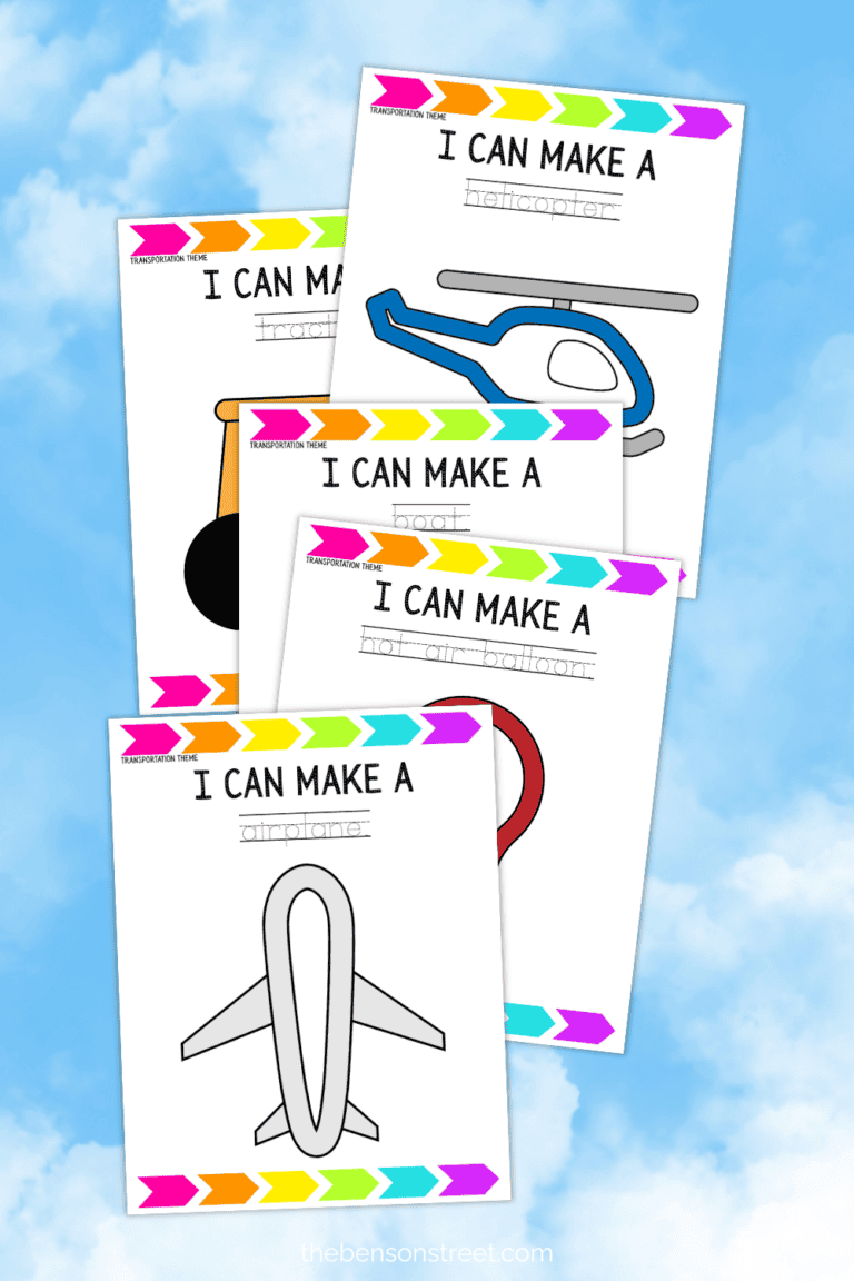 5 transportation vehicle play-doh mats free to print and play
