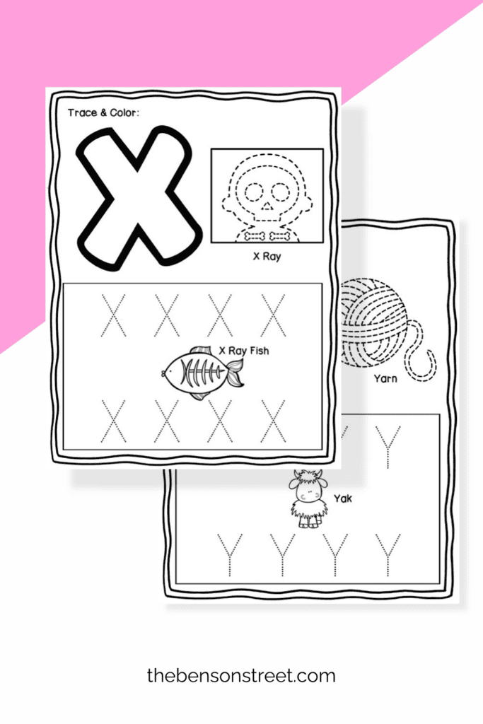 An X and Y trace and color pages