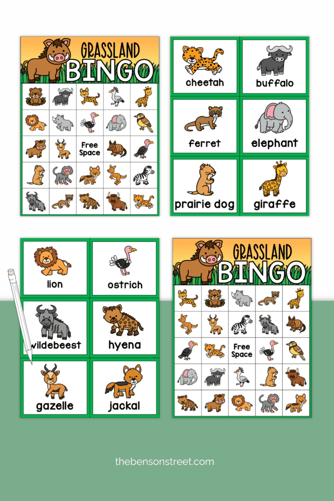 Calling cards and bingo boards for kids a free printable game of bingo for kids