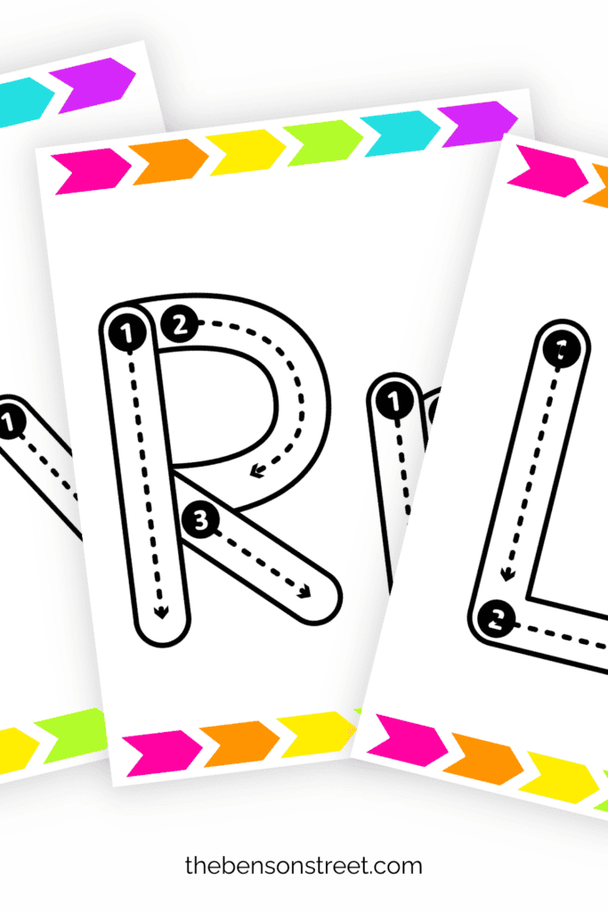 Free Printable Alphabet Letter Playdough Mats for kids