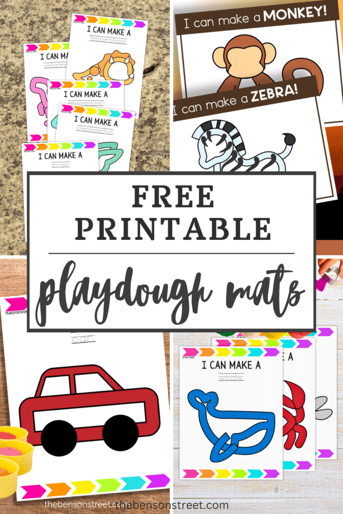 Free Printable Playdough Mats for Kids to work on fine motor skills
