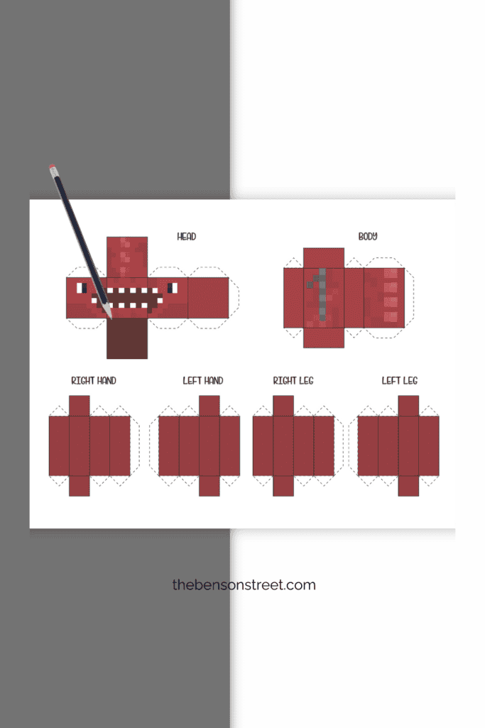 How to make your own minecraft inspired 3d blocky character out of paper