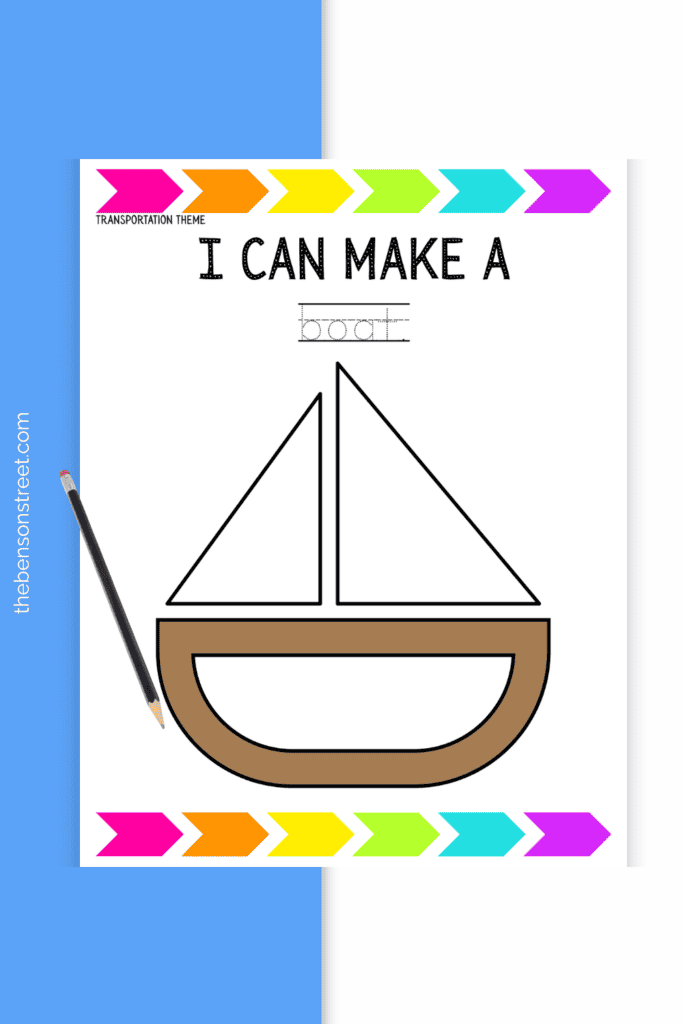 I can make a boat playdough mat