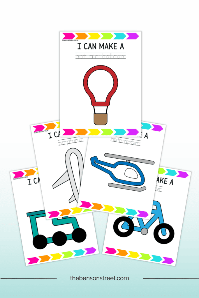 Playdough mats with ways to get around