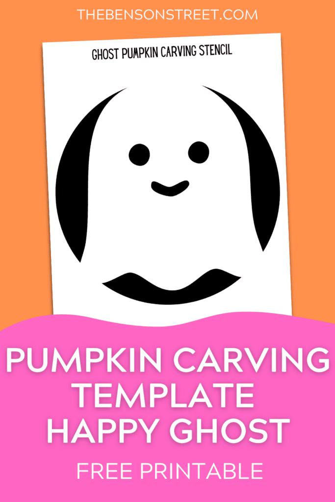 Pumpkin Carving Template Happy Ghost Free Printable