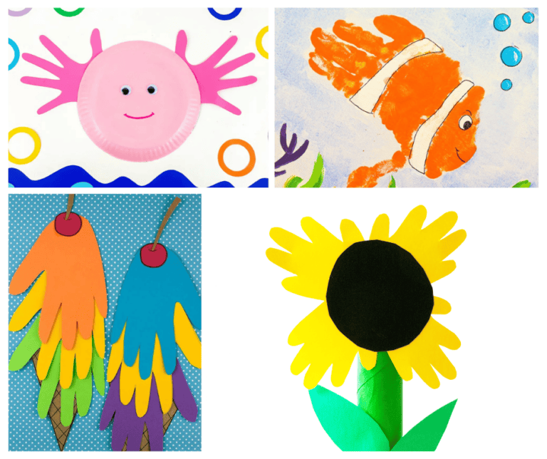 Adorable Summer Handprint Crafts for Kids to Make