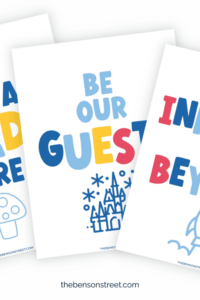 Three decorative prints to go with free printable game night games bundle