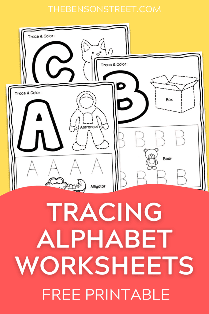 Tracing alphabet worksheets free printable for kids