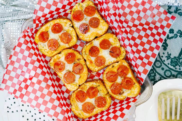 Up close shot of texas toast stuffed with italian turkey sausage