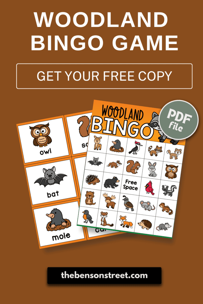 Woodland bingo game get your free copy pdf file
