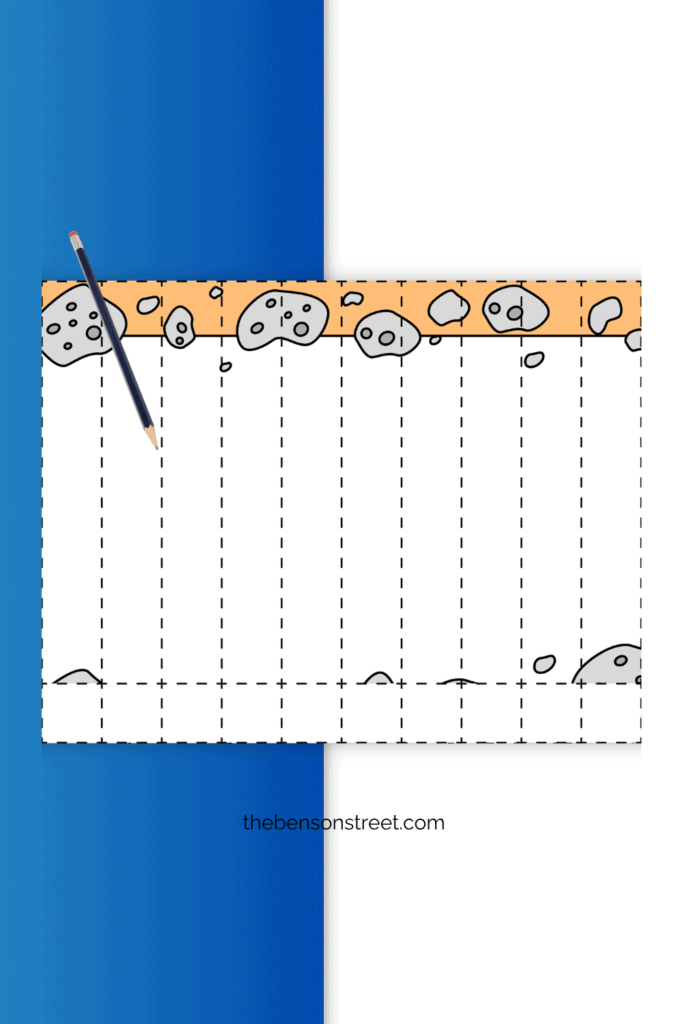 A meteor space number puzzle to make your own using a free printable number puzzle